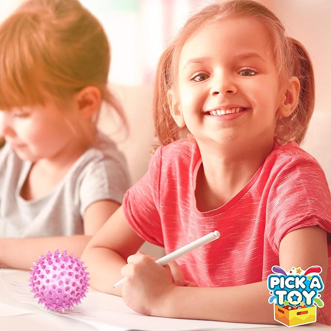 Squishy Stress Relief Sensory Toys Fidget Spiky Ball 5 - Pcs Set – Eco-Friendly Squeezy Antistress Toy Balls for Men, Women, Adults, Teens & Children –Ideal for People with OCD, ADHD, ADD & Autism