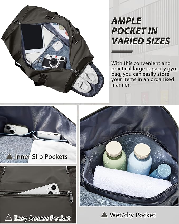 Gym Bag Womens,Travel Duffel Carry on Bag Sport Tote Bag Weekend Overnight Bag