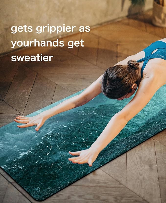 Non Slip Yoga Mat TPE Workout Mat for Men Women, Thick Workout Mat with Carrying Strap, Fitness Mats for Exercise, Yoga, Fitness, Pilates, Floor Workouts (72" x 24" x 6mm)