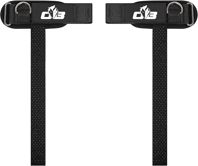 Ekkovision Weight Lifting Straps With Cuffed D Ring, Wrist Support for Men, Heavy Duty Thick Comfortable Lifting Straps, Secure Fit, Enhanced Grip, Straps for Weightlifting & Gym Training, Black