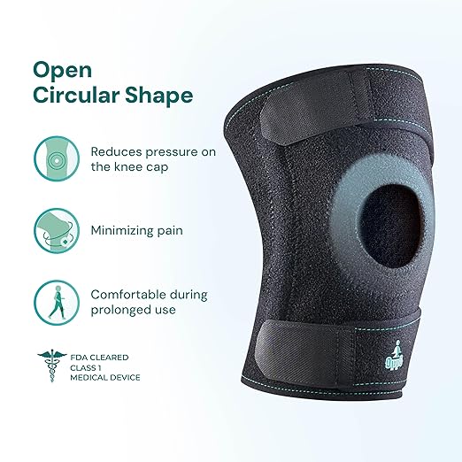 OPPO RK102 Adjustable Knee Brace with Stays – Breathable Neoprene Support for Knee Injury Recovery & Arthritis Pain Relief – For Running, Hiking, Workout, Tennis – One Size for Men & Women (1 Pack)