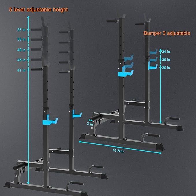 JX FITNESS Squat Rack, Barbell Rack, Bench Press Rack Push Up Multi-Function Weight Lifting Gym/Home Gym