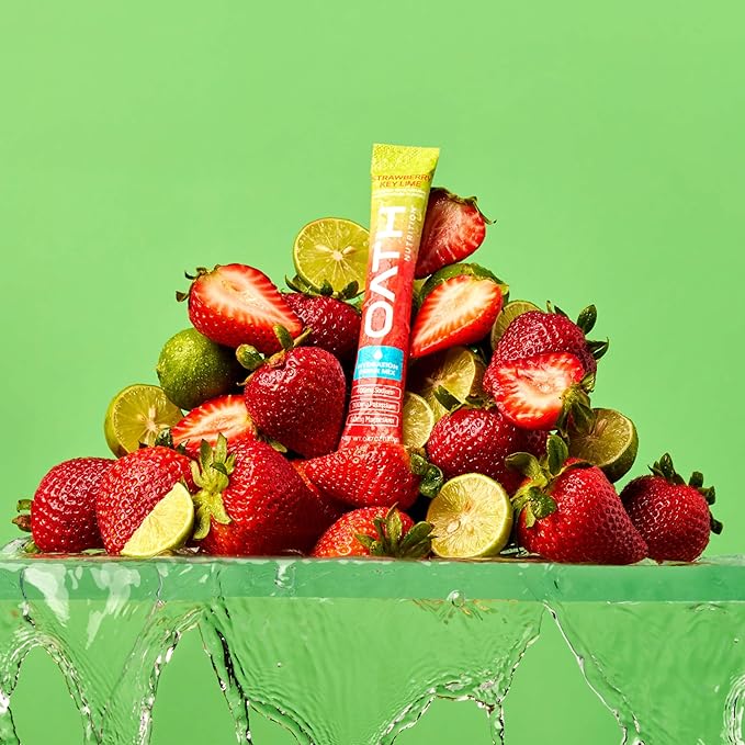 Hydration Electrolyte Powder, Complete Electrolyte Blend for Rapid Hydration and Muscle Support, 16 Single-Serve Packets, Strawberry Key Lime