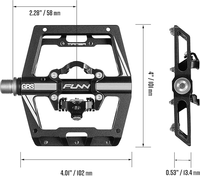 Funn Mamba MTB Clipless Pedals, Single Sided Clip Mountain Bike Pedals, Compatible with SPD Cleats, 9/16-Inch CrMo Axle Bicycle Pedals for MTB/BMX/Gravel Cycling