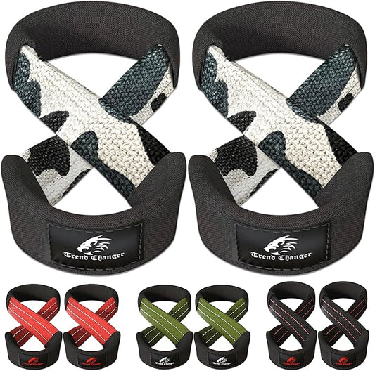 Figure 8 Lifting Strap Padded Deadlift Straps Heavy Duty Weight Lifting Straps Strongman Axle Bar Straps Weightlifting Wrist Wraps