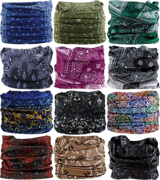 Neck Gaiter Headband Headwear Head Wrap Face Mask Magic Scarf Bandana for Men and Women