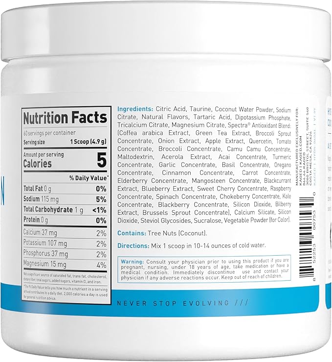 Kaged Electrolyte Hydration Powder Hydracharge Apple Limeade Sports Drink for Men and Women Pre, Post, Intra Workout Supplement 60 Servings