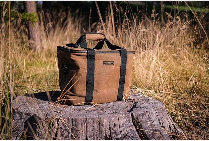 Waxed Canvas Insulated 18L Soft-Sided Cooler for Camping, Beach, Tailgailting, BBQ, Weekend Trips - Great as Lunch Cooler and Mens Lunch Bags for Work or Lunch Bag
