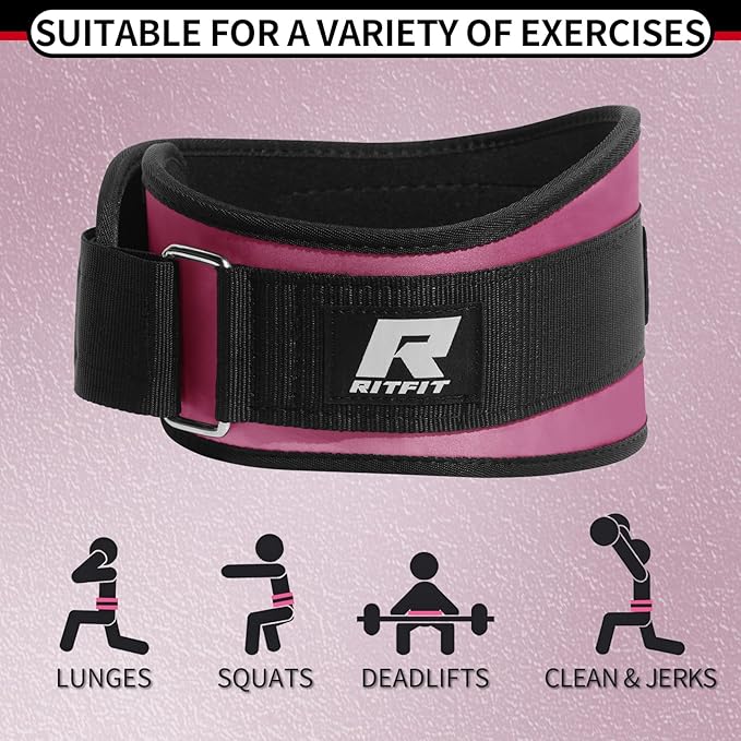 RitFit Weight Lifting Belt - Great for Squats, Lunges, Deadlift, Thrusters - Men and Women - 6 Inch Black/Camouflage