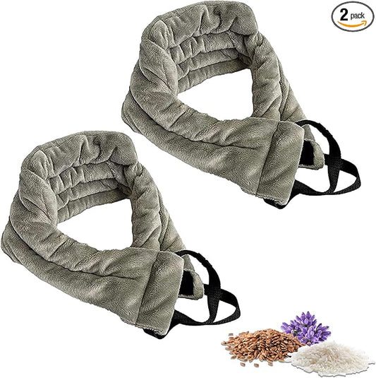 Microwavable Heating Pads For Neck Pain Relief, Back Pain, Shoulder Pain Relief - Microwave Heating Pad For Cramps And Muscle Relief, Hands-Free Heat Pack For Tense Muscle - 2 Packs - Lavender Scented