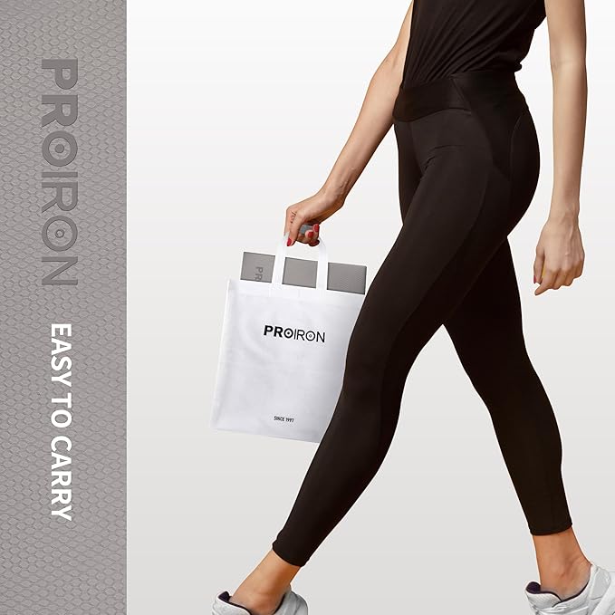 PROIRON Foldable Yoga Mat 0.24"/0.16" for Home Workout & Travel, Non Slip Travel Yoga Mats with Carry Bag, Packable Yoga Mat for Home Gym, Pilates, Fitness,Stretching