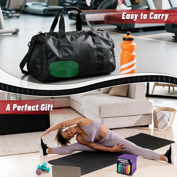 Pull Up Assistance Bands, 5-Level Resistance Bands for Working Out, Pull Up Bands for Men & Women, Exercise Bands for Full-Body Training, Fitness, Physical Therapy, Stretch Workout Bands at Home, Gym