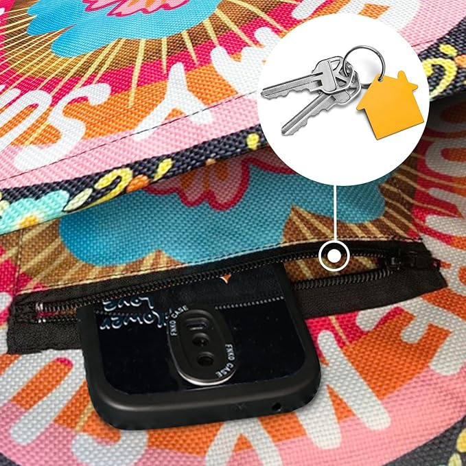 Fashion Printed Yoga Mat Bag with Large Side Pocket & Zipper Pocket Long Tote Yoga Bag Fit Most Size Mats - Holds More Yoga Accessories