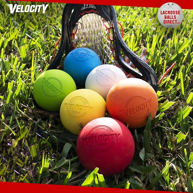 Velocity Lacrosse Balls - 1, 2, 3, 6, 12, 18, 24, 36, 60 and 120 Packs - for Practice, Official NFHS and College Approved Size