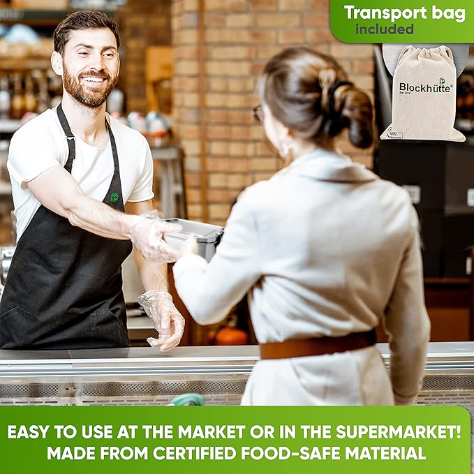 Blockhütte Stainless Steel Lunch Box for Adults I 40oz I with free Sealing I Metal Bento Box with 3 Compartments, Leak-Proof Lunch Container, Metal Food Storage for Travel, Work, Eco-Friendly