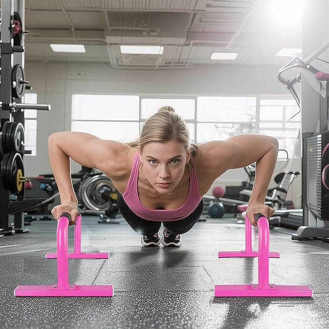 Strength Training Parallettes Push Up Bars, Pushup Handles Calisthenics Equipment for Home Workout, Anti-slip Gymnastics Bars, Handstand & Dip Bar for Outdoor Exercise