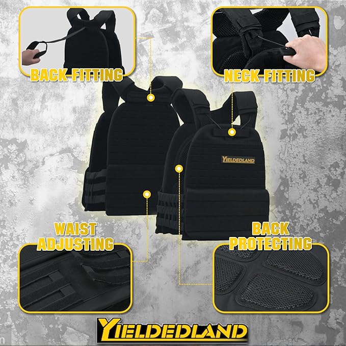 15lb/21lb Weighted Vest for Men and Women with Weight Vest Plates, Weight Vest for Strength and Endurance Training, Workouts, Running, Walking