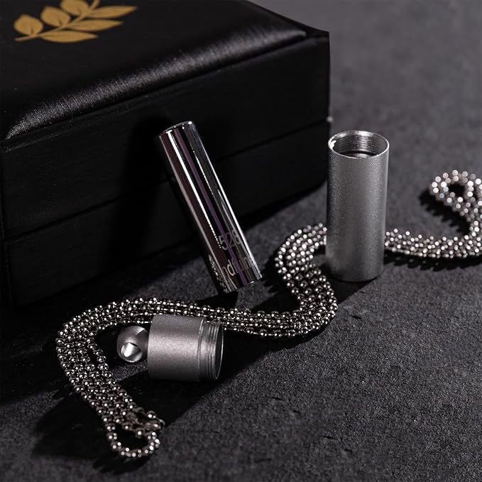 528 Hz Meditation Necklace Breathing Frequency Sound Healing Device by Adjusting The Breathing for Anxiety & Stress Relief Mindfulness (Silver)