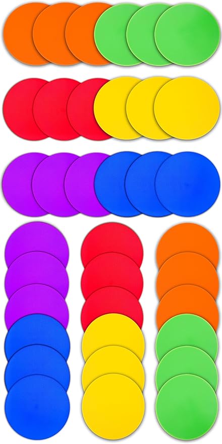 Spot Markers 18 Pcs 9 Inch 10 Inch Non Slip Rubber Agility Markers for Football, Basketball Training Markers,School Activities, Exercise Drills