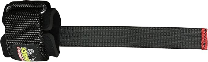 Heavy Duty Lifting Straps Neoprene Padded 1 Pair Wrist Wraps & Rubbery Grip Support Straps with Cotton Coated Rubber on One Side