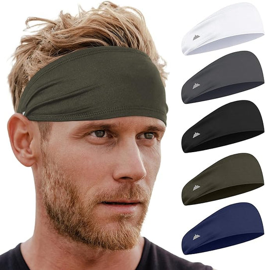 Tough Headwear Sport Headbands for Men - Workout Headbands for Women - Running Headband -Tennis Athletic Sweatband
