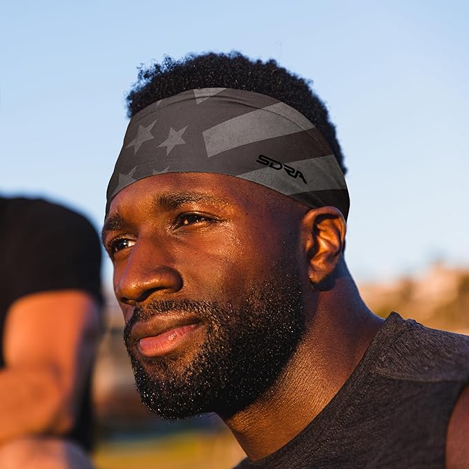 Suddora Country Flag Headbands, Wide National Flag Headbands for Sports Events, Non-Slip Fabric Sweatbands for Soccer, Tennis, Workout, Costume