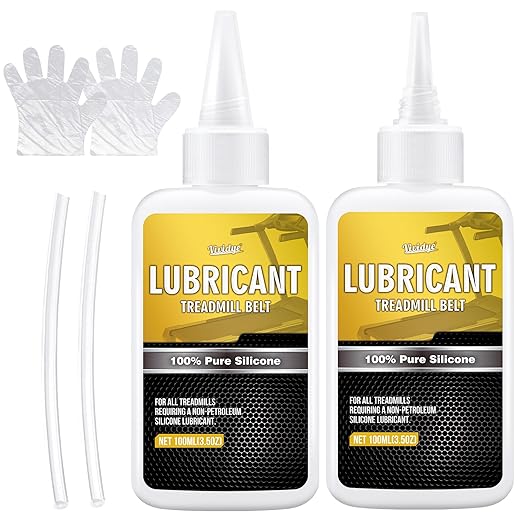 100% Pure Silicone Treadmill Lube - 7oz/200ml Treadmill Lubricant for Belt - Premium Silicone Oil with Application Tubes - Suitable for Most Treadmill Lubrication - Non-Toxic and Odorless