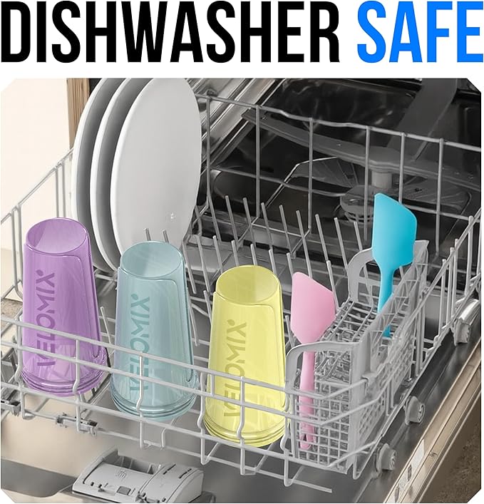 -6 PACK- 28 oz Protein Shaker Bottle for Protein Mixes - 6x Wire Whisk | Leak Proof Shaker Cups for Protein Shakes | Protein Shaker Bottle Pack | Protein Shake Cup (Pastel Power Series)