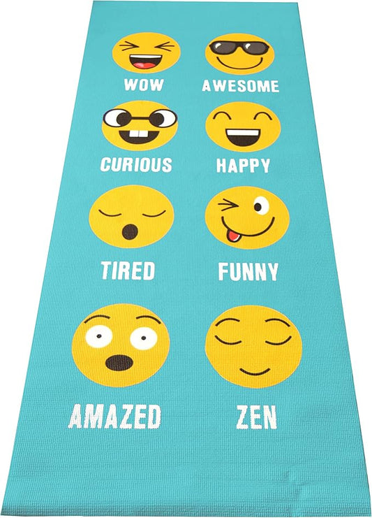 Bean Products Yoga Mat for Exercise - Non Slip Thick Comfortable Workout Floor Mat for Adults and Kids - Eco Friendly Foldable Yoga Mat for Yoga, Pilates, Gym and Stretching