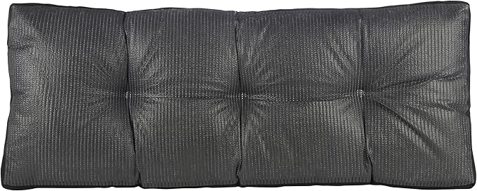 Klear Vu The Gripper Omega Non-Slip Tufted Bench Cushion for Indoor Furniture, Entryway Storage, Bay Window, Corner Nook or Piano Seat, 35 Inches, 02 Midnight