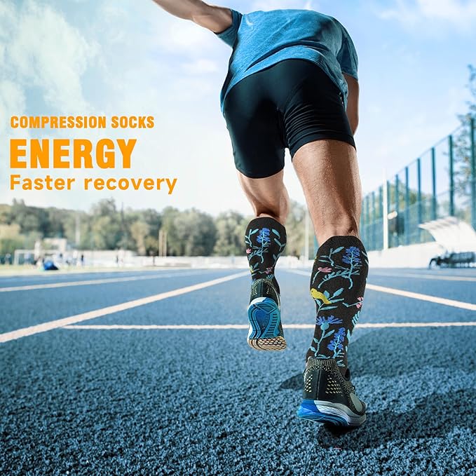 bropite Compression Socks for Women & Men Circulation-Support Knee High Socks 20-30 mmhg-Best for Running,Medical,Nurse,Travel