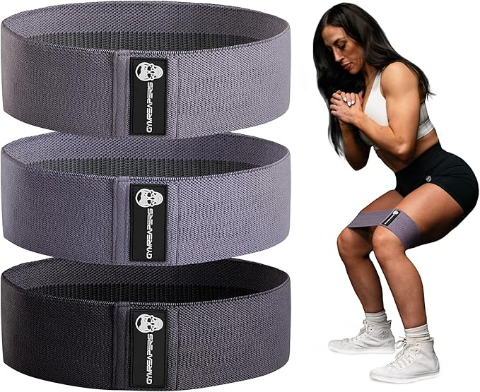 Hip Bands for Booty Workouts | Non Slip Fabric Band Set with 3 Levels - Resistance Bands for Legs & Hip - for Men & Women