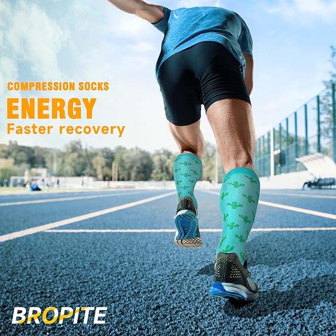 bropite Compression Socks for Women & Men Circulation-Support Knee High Socks 20-30 mmhg-Best for Running,Medical,Nurse,Travel