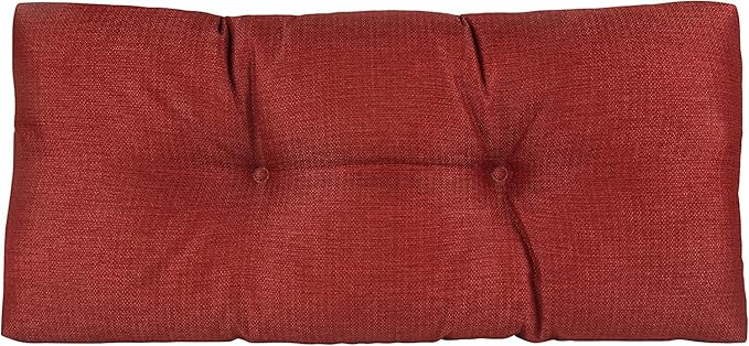 Klear Vu The Gripper Omega Non-Slip Tufted Bench Cushion for Indoor Furniture, Entryway Storage, Bay Window, Corner Nook or Piano Seat, 30 Inches, 09 Flame