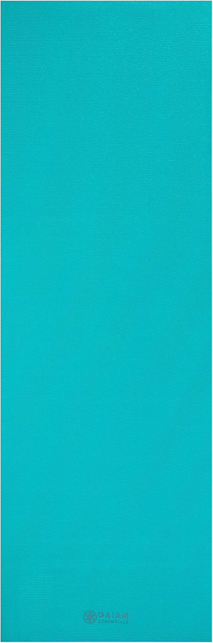 Gaiam Essentials Thick and Thin Yoga Mat Fitness & Exercise Mat with Easy-Cinch Carrier Strap