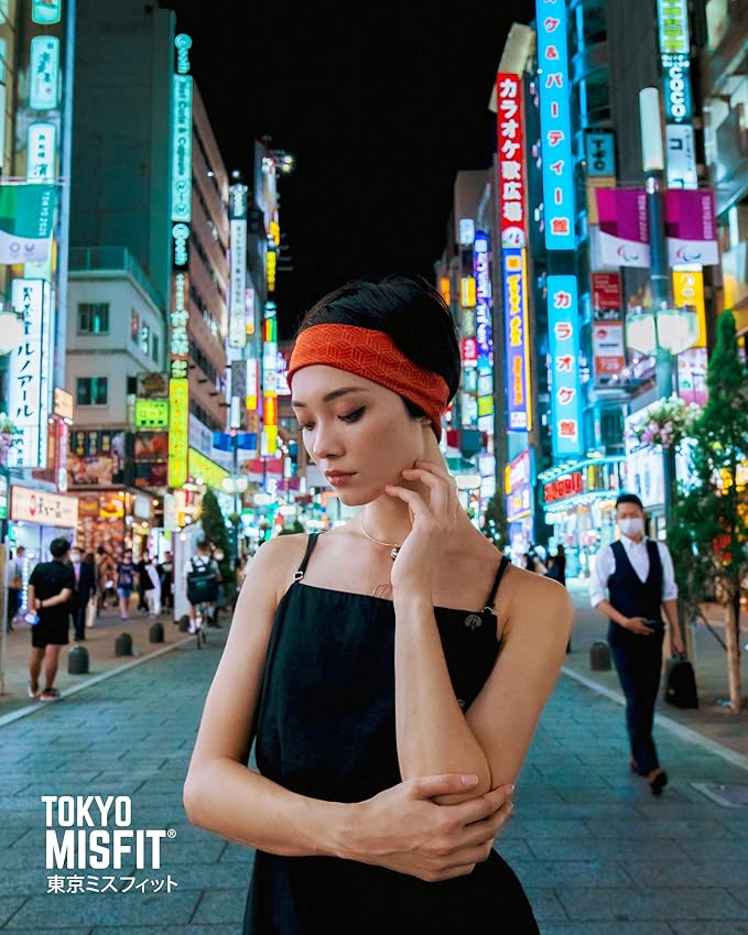 Tokyo Misfit - Japanese Headbands for Men & Women, Sweat Band, Workout, Yoga, Fashion, Running, Sports, Basketball, Bandana