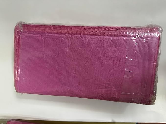 Microfiber Cleaning Cloth-50Pcs (13x13 inch) Ultra Soft Highly Absorbent Rags, Reusable and Lint Free Cleaning Towels for Housekeeping-Machine Wash (HotPink)