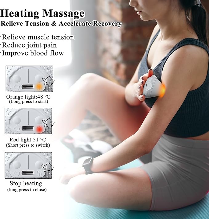 PROIRON Mountable Massage Ball Vibrating & Heating Hand Free,Deep Tissue Massage Trigger Point Therapy for Back Neck Feet Body, Myofascial Release Muscle Soreness & Joint Pain Relief