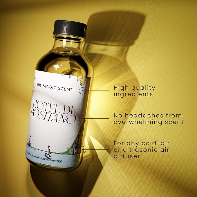 The Magic Scent Hotel Di Positano Diffuser Oil Scent - Cold-Air & Ultrasonic Fragrance Oil for Diffuser Inspired by Amalfi Coast, Italy - Essential Oils for Diffusers Aromatherapy - 4 fl oz, 120 mL