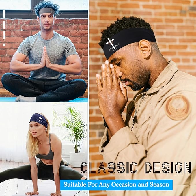 3pcs Sweat Bands Headbands Men Sport Headbands for Men Sweatbands Workout Headbands Women Cooling Skull Running Head Sweat Bands