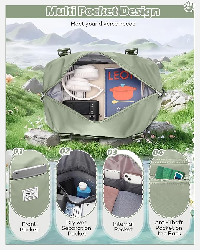 Gym Bag Womens,Travel Duffel Carry on Bag Sport Tote Bag Weekend Overnight Bag