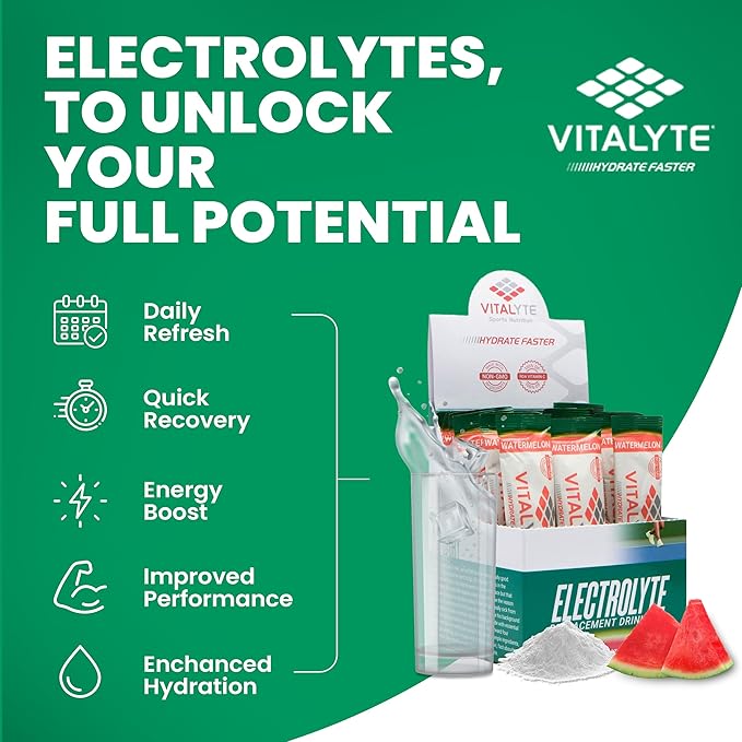 Vitalyte Electrolytes Packets Isotonic Sports Drink | Electrolytes Powder Packets Sports Nutrition Electrolyte Replacement Drinks Dehydration Relief Packets