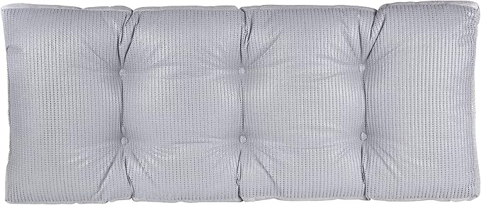 Klear Vu The Gripper Omega Non-Slip Tufted Bench Cushion for Indoor Furniture, Entryway Storage, Bay Window, Corner Nook or Piano Seat, 33 Inches, 04 Gray