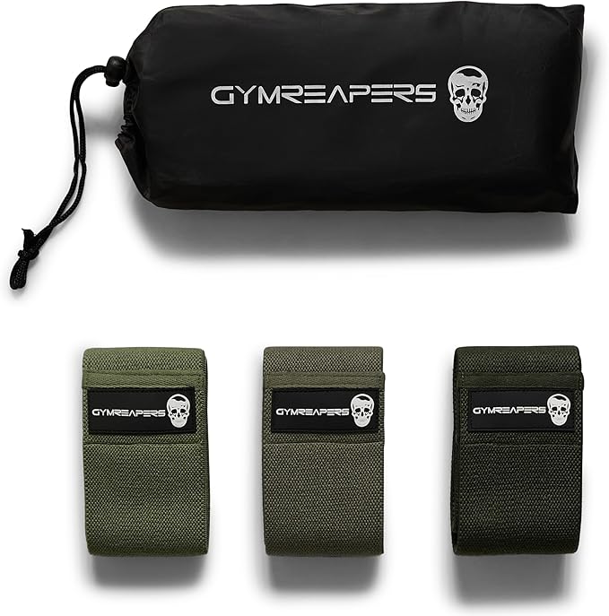 Hip Bands for Booty Workouts | Non Slip Fabric Band Set with 3 Levels - Resistance Bands for Legs & Hip - for Men & Women