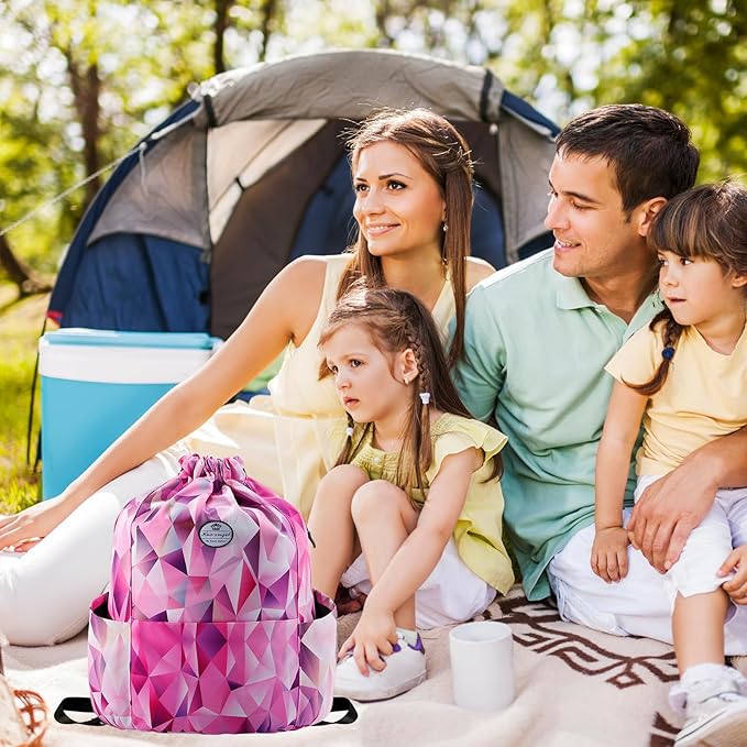 HUA ANGEL Drawstring Backpack Bag, Sport Gym Sackpack Lightweight Small Gym Bag for Men Women Pull String Sport Beach Bag