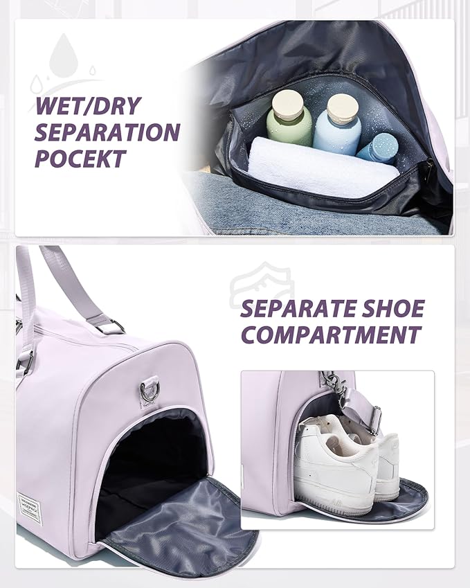 Gym Bag Womens,Travel Duffel Carry on Bag Sport Tote Bag Weekend Overnight Bag