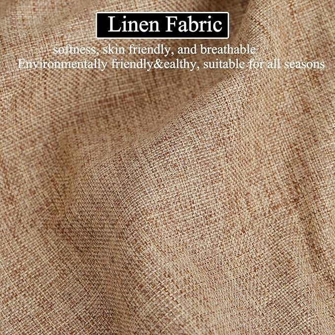 30 x 14 Inch Piano Bench Cushions for Indoor Furniture with Ties Non Slip Kitchen Dining Room Bench seat Cushion for Shoe Storage Ottoman Window Settee Pad, Khaki