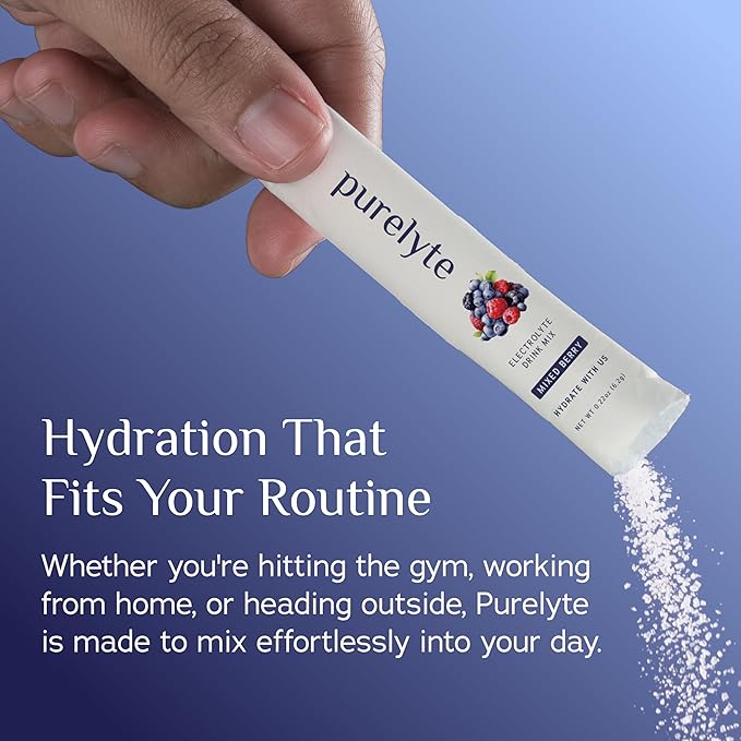 Electrolyte Drink Mix – Sugar-Free Hydration Powder Packets – Clean Electrolytes with Trace Minerals – Keto, Vegan, Gluten-Free – No Artificial Sweeteners – 30 Sticks – Mixed Berry