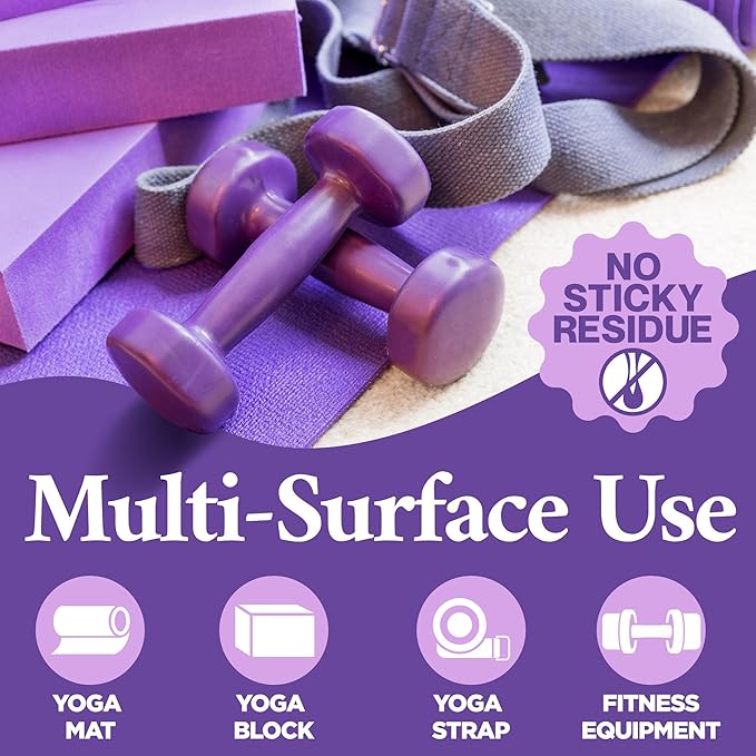 Durabasics Yoga Mat Cleaner Spray – Lavender Scent – 2 Pack (4 oz Each) with Microfiber Towel – Mat Spray Cleaner for Sweat & Odor – Quick-Dry, No Rinse Formula for Gear & Gym Equipment