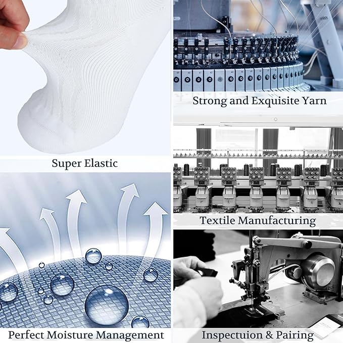 +MD Diabetic Socks for Men Women 6 Pairs,Non-Binding Top Extra Wide Ankle/Crew Socks, for Edema Circulator 9-11 10-13 13-15